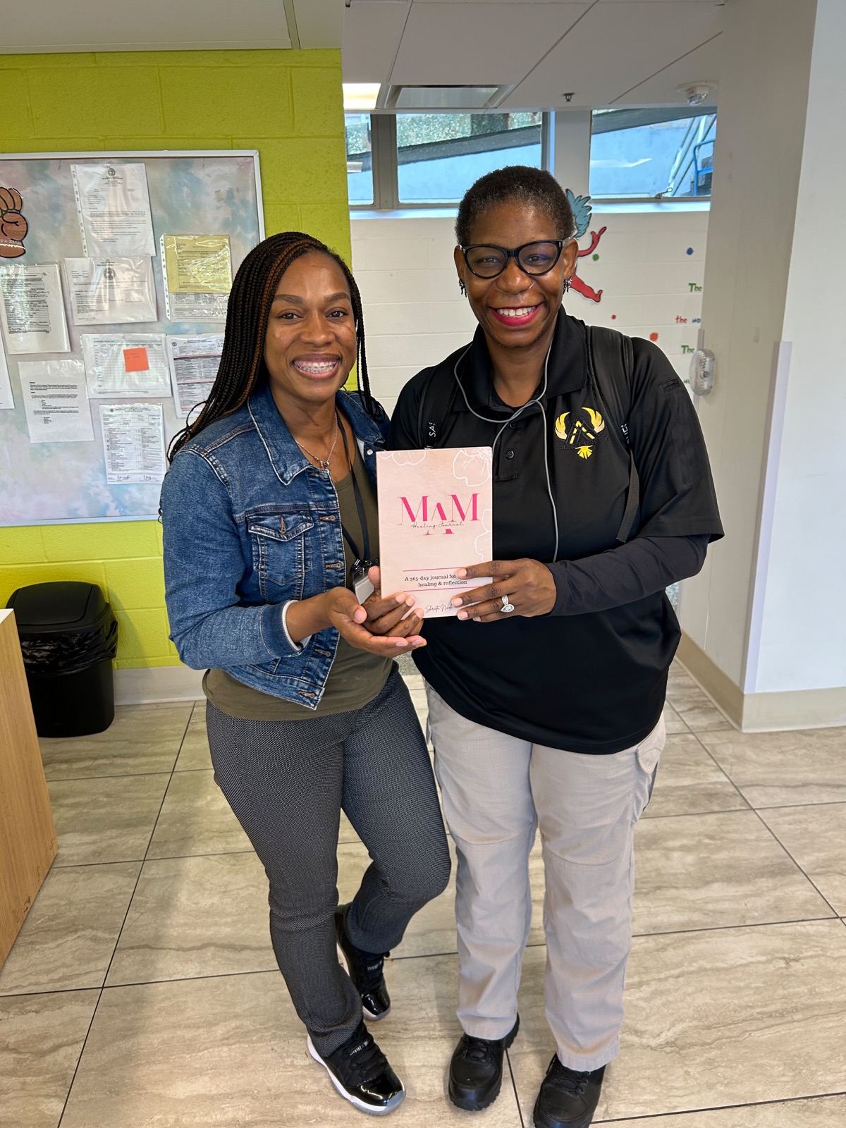 Shreeta Nicole gifting her healing journal