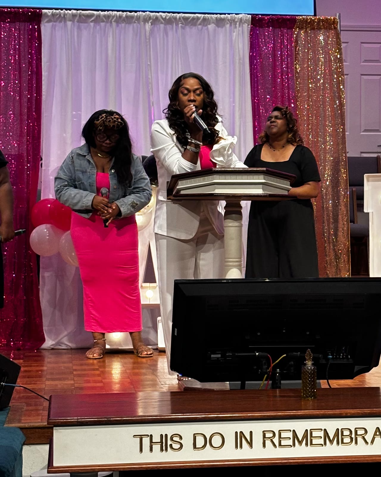 Shreeta Nicole preaching at the pulpit